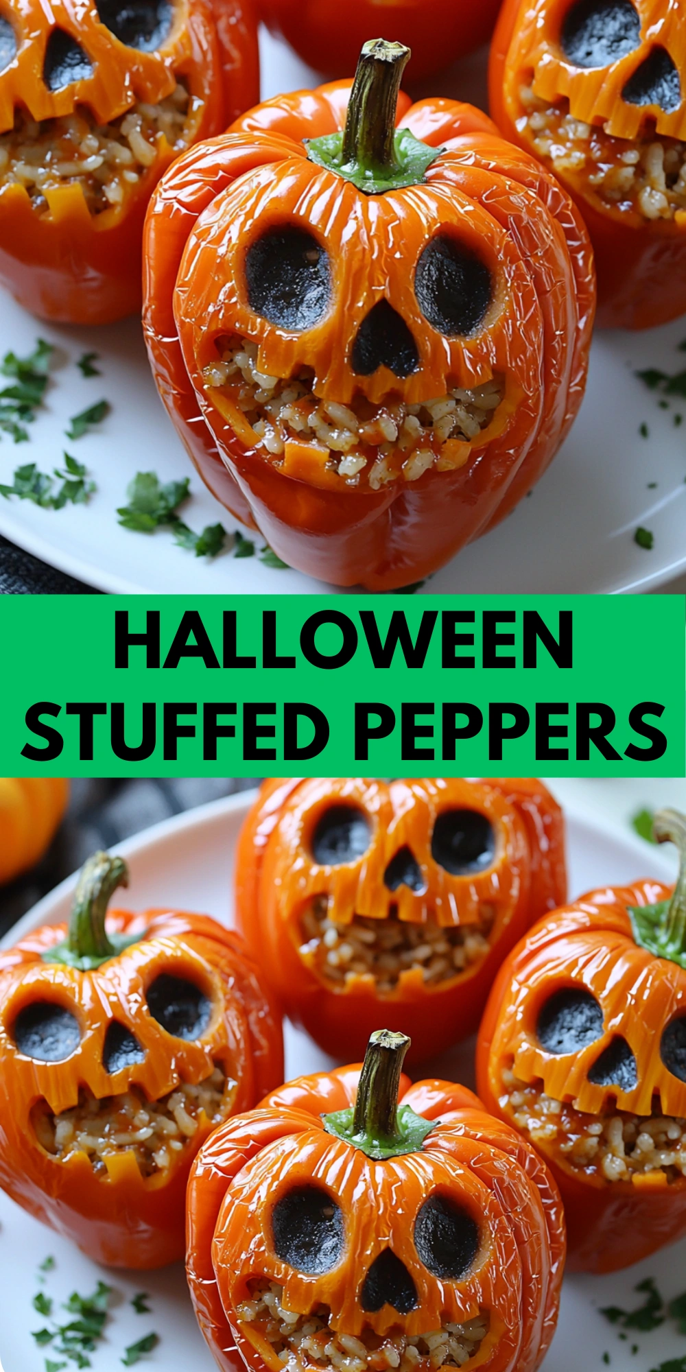 Halloween Stuffed Peppers