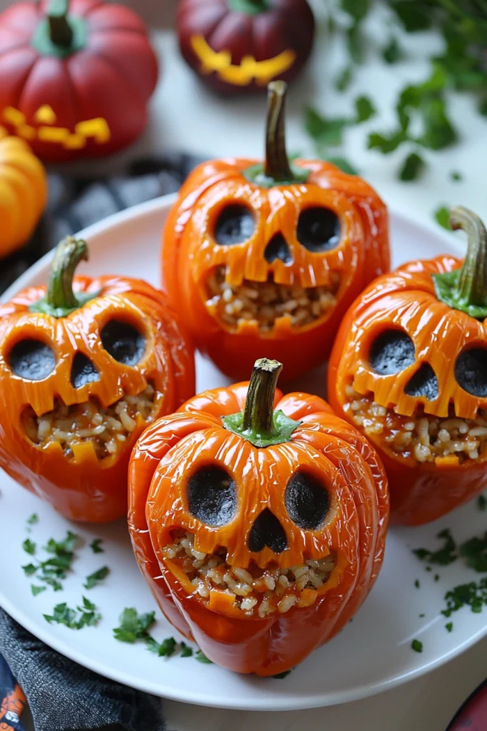 Halloween Stuffed Peppers