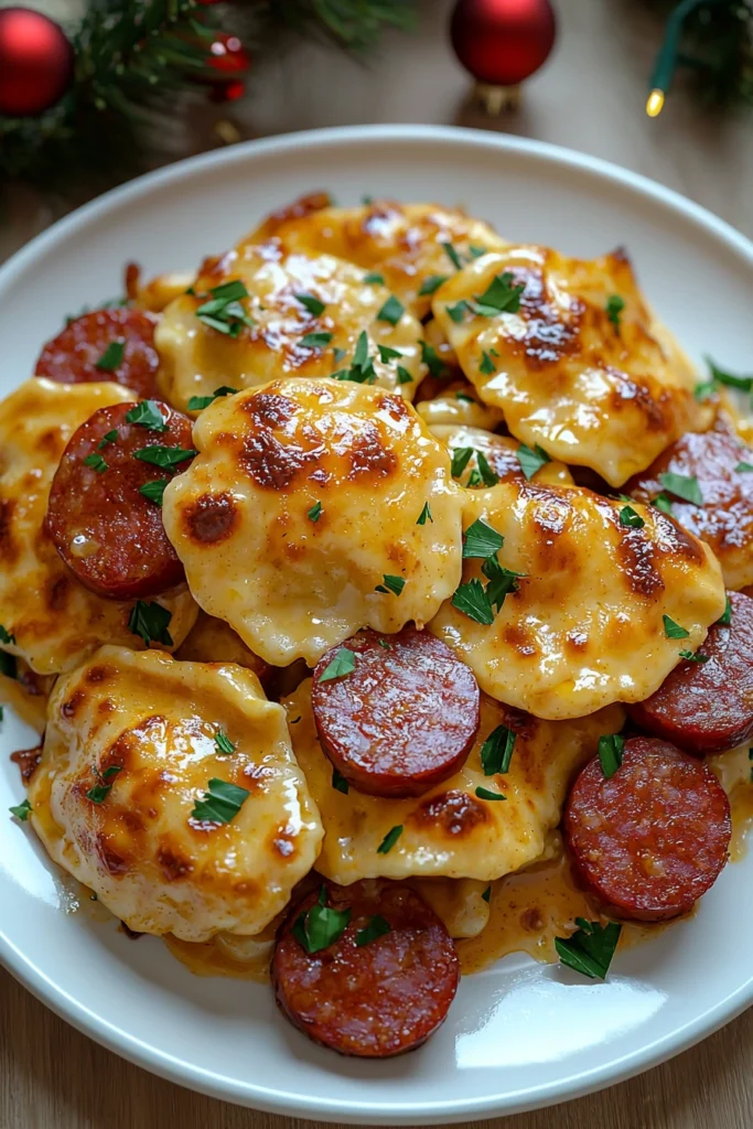 Kielbasa and Pierogi Skillet