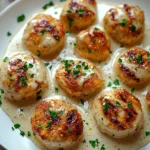 Easy Creamy Garlic Sauce Scallops