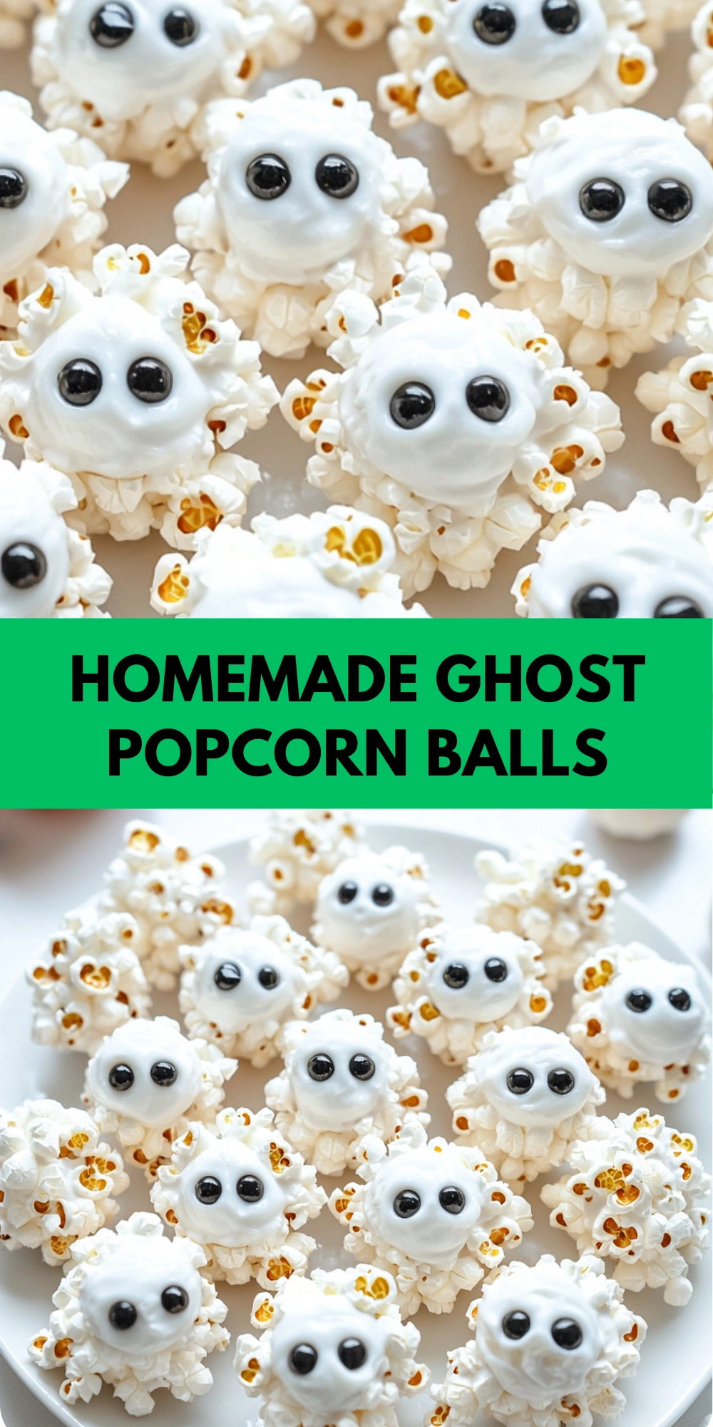 Homemade Ghost Popcorn Balls