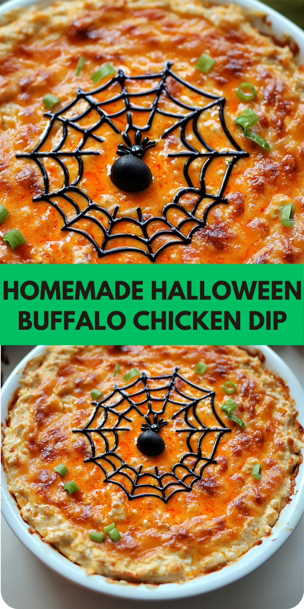 Homemade Halloween Buffalo Chicken Dip
