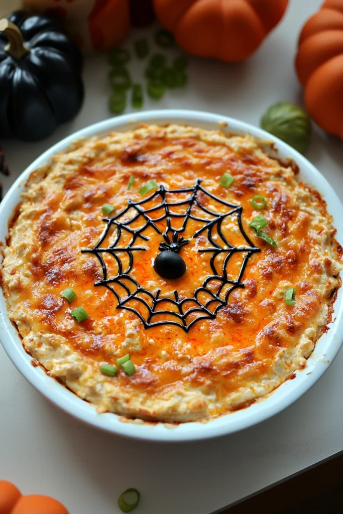 Homemade Halloween Buffalo Chicken Dip