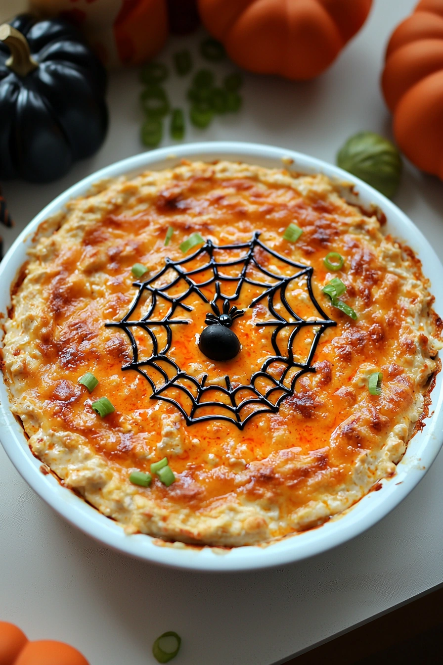 Homemade Halloween Buffalo Chicken Dip