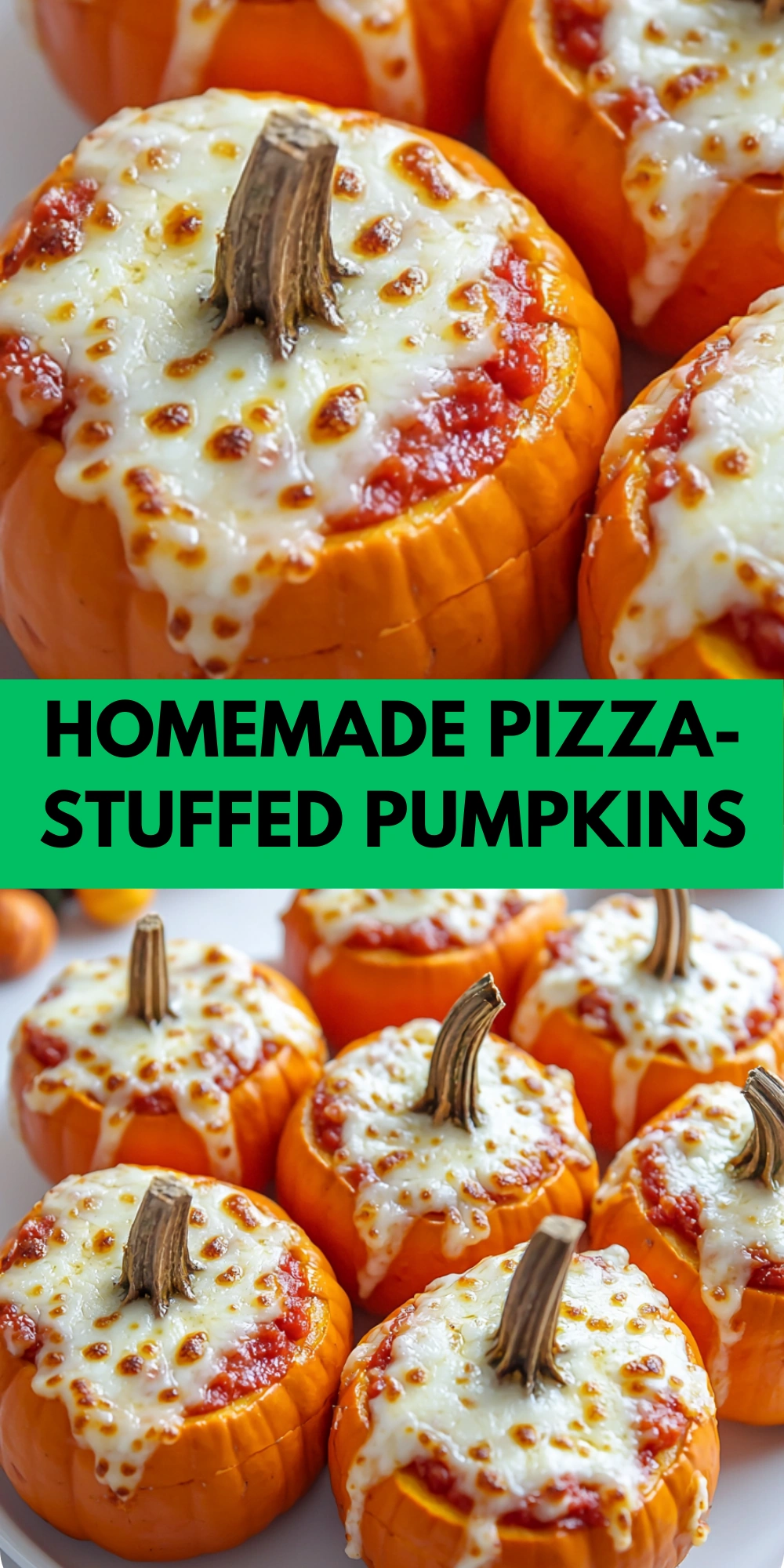 Homemade Pizza-Stuffed Pumpkins