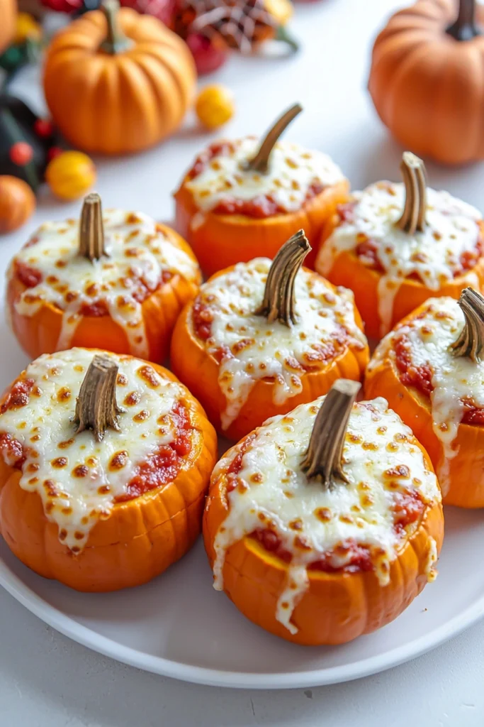 Homemade Pizza-Stuffed Pumpkins